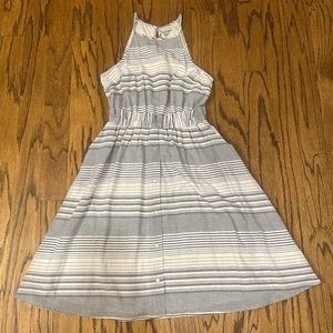 Small, navy blue stripped summer dress